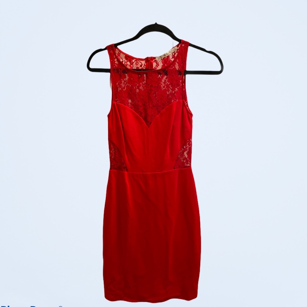 Zara Trafaluc Red Lace Dress